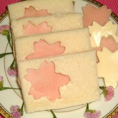 A picture of Cherry Blossom Viewing Sakura Sandwiches.
