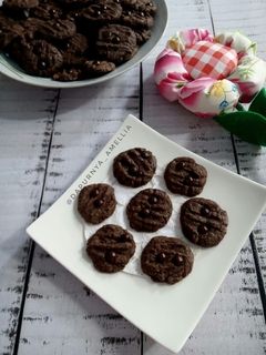 Foto resep Coklat cookies 4 bahan