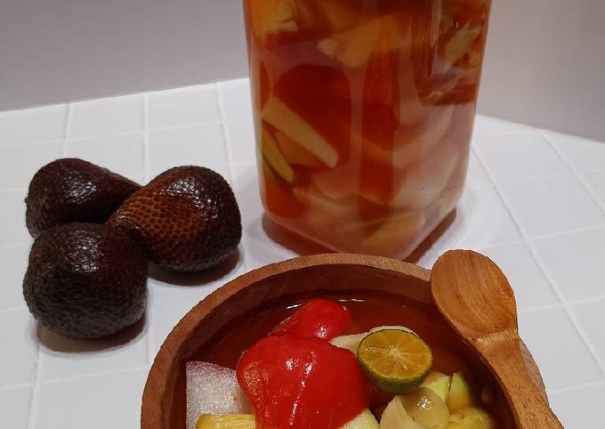 Resep Asinan Buah Jambu Air Salak Kedondong Nanas Mangga