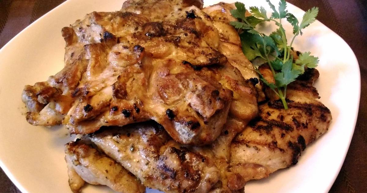 Greek Spice Grilled Chicken Thighs Recipe by Taylor Topp Cookpad