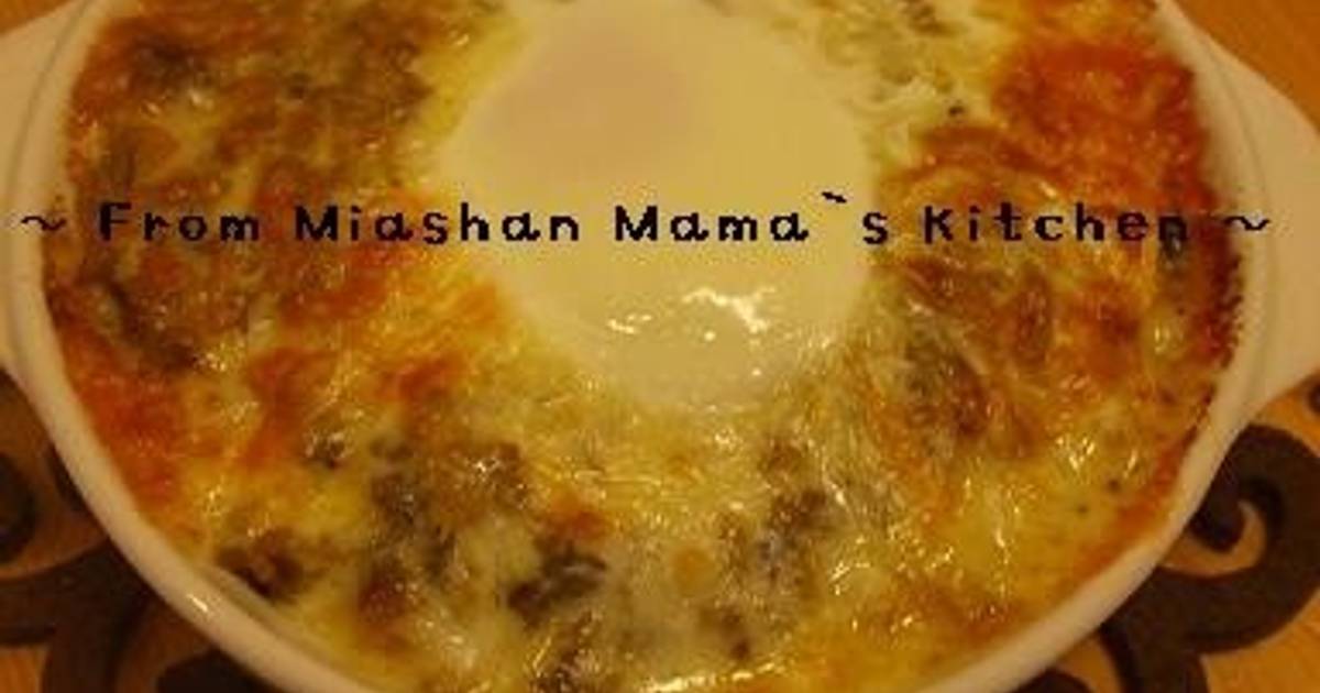 Baked Creamy Egg Hayashi Rice Using Leftover Hayashi Sauce Recipe by