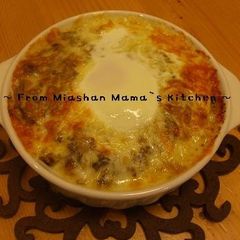 Baked Creamy Egg Hayashi Rice Using Leftover Hayashi Sauce A picture of Baked Creamy Egg Hayashi Rice Using Leftover Hayashi Sauce.