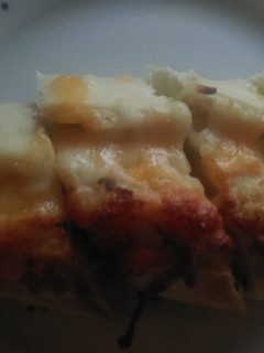 A picture of Mandys cheesy garlic bread.