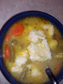 A picture of moms dumplings for chicken noodle dumpling soup (for large batch.