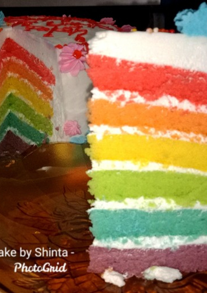 Foto resep Rainbow Cake syuper menul anti gagal by Shinta