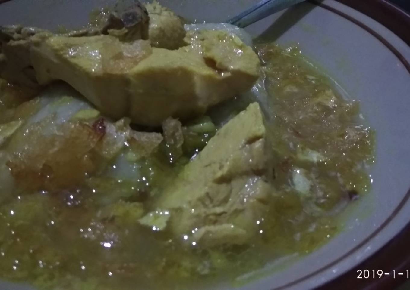 Lontong soto ayam