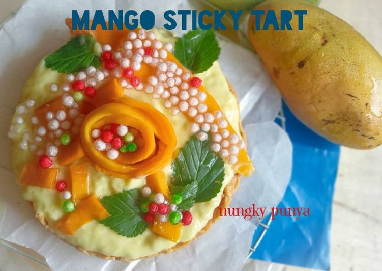 Mango sticky tart