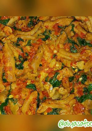 Foto resep Usus Ayam Bumbu Pedas Daun Kemangi