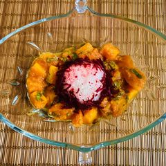 A picture of Sweet and Sour Butternut Squash Curry 😋.