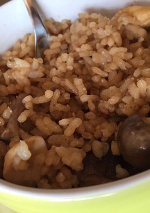 Una foto de Arroz con setas