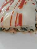 Lasaña de espinacas relleno de pollo y espinaca