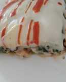 Lasaña de espinacas relleno de pollo y espinaca
