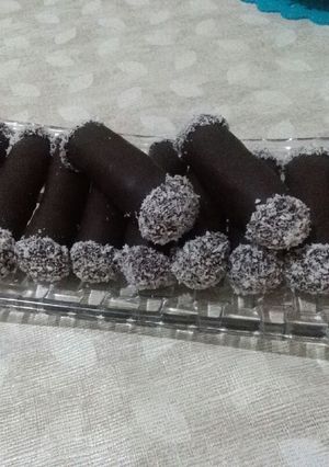 Une photo de Bniwen au noix de coco(gâteau sans cuisson)