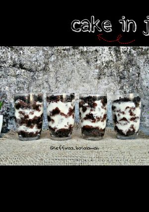 Foto resep Cake In Jar (Chocolate Brownies)