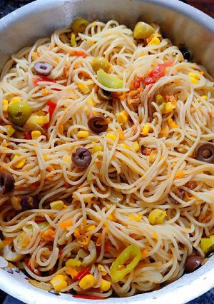صورة لوصفة إسباجيتي بالخضروات 🍝