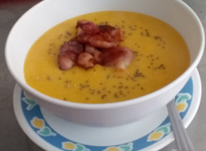 Una foto de Crema de auyama y Jengibre
