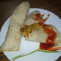 A picture of Rajma Tikki Roll.