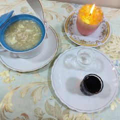 A picture of Chicken corn soup.