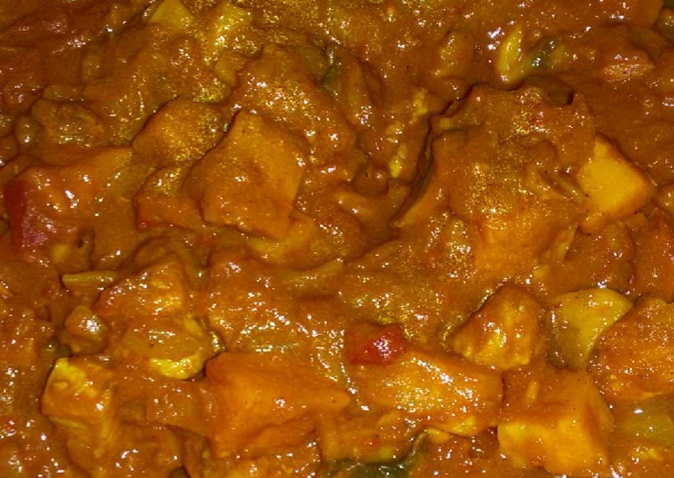 Chicken and mushroom curry