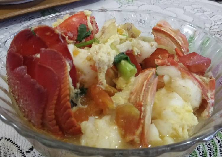 Cara memasak Lobster saos tiram ala vina yang Enak Banget