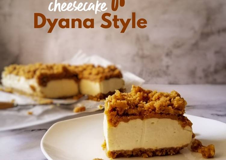 Cara Gampang Menyiapkan Biscoff Cheesecake Dyana Style, Enak Banget