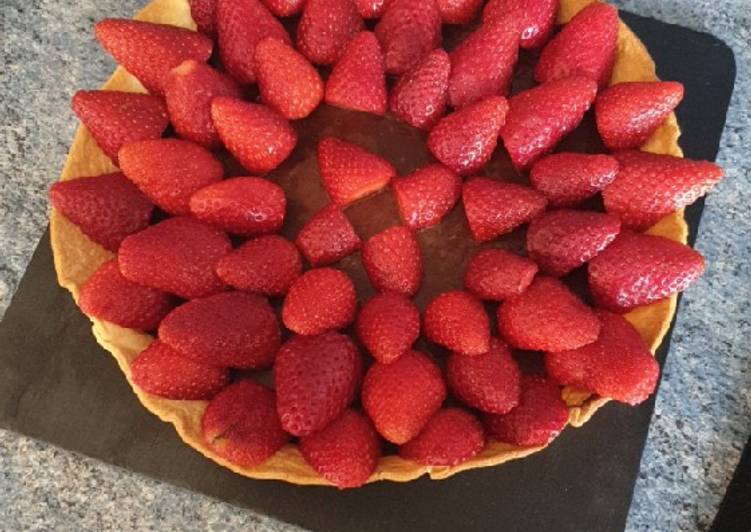 Tarte chocolat &amp; fraises