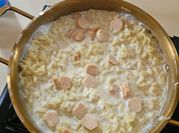 A picture of instant noodle with cheese