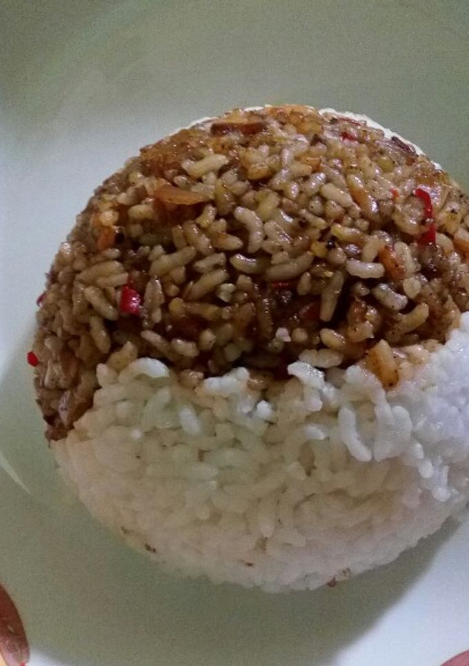 Foto resep Nasi hitam putih non msg🙆