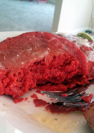 A picture of Red Velvet Pancakes.