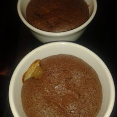 Pear and chocolate pudding A picture of Pear and chocolate pudding.