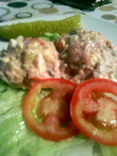 A picture of TUNA SALAD.