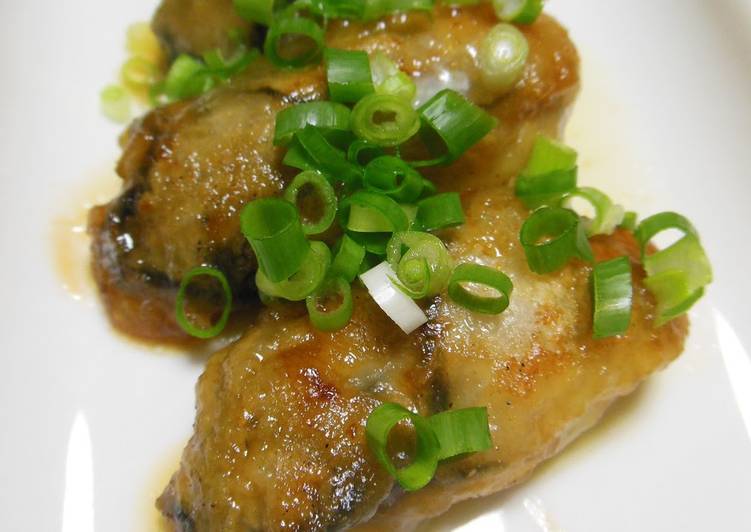 Recipe of Quick Stir-fried Oysters with Ponzu Sauce