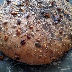 A picture of Vickys Brown Seeded Walnut Bread, GF DF EF SF.