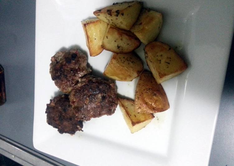 Steps to Make Favorite Rissoles and Roast Potatoes