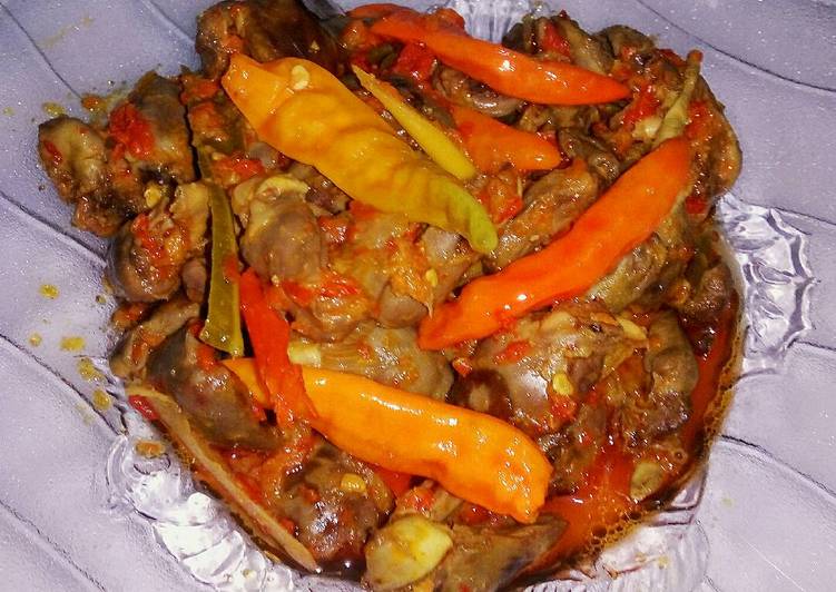 Cara Menyiapkan Mercon jantung ayam, Enak Banget