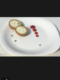A picture of Chicken scotch eggs.