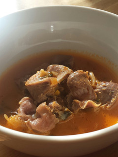 A picture of Chicken Gizzard Stew.