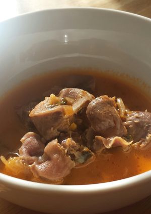 A picture of Chicken Gizzard Stew.