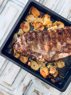 Una foto de Costilla de cerdo al horno
