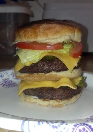 A picture of Fire in the hole Double Cheeseburger.