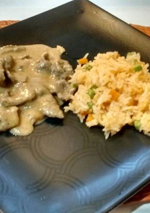 Una foto de Bistec encacahuatado