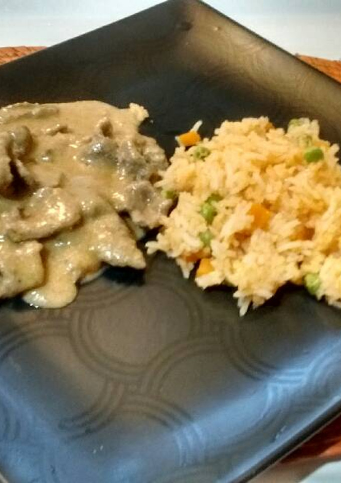 Una foto de Bistec encacahuatado
