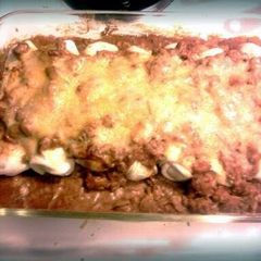 Chili dog enchiladas A picture of Chili dog enchiladas.