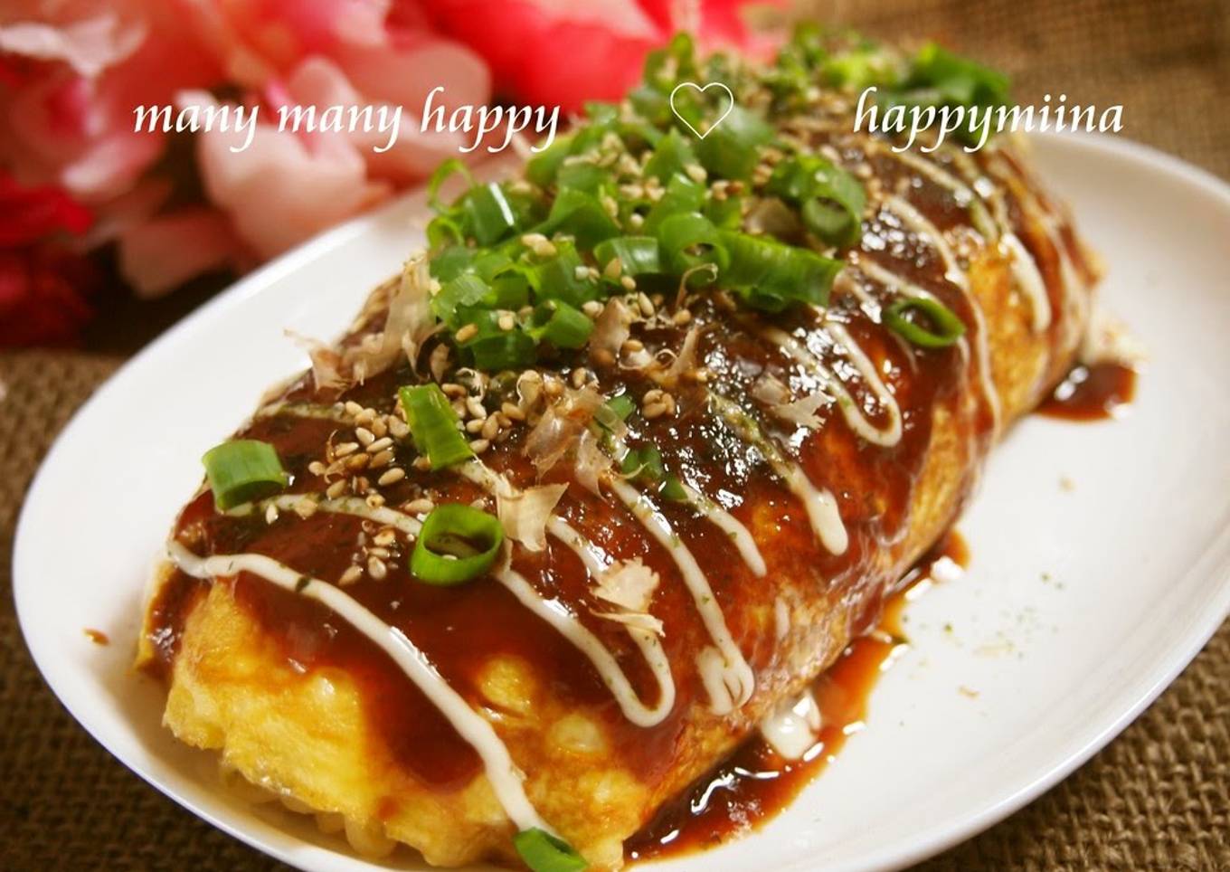 Omelette with Salt-Flavored Fried Noodles Using Instant Ramen