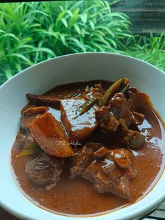 Gambar Gulai Kambing Campur Kentang dan Terung