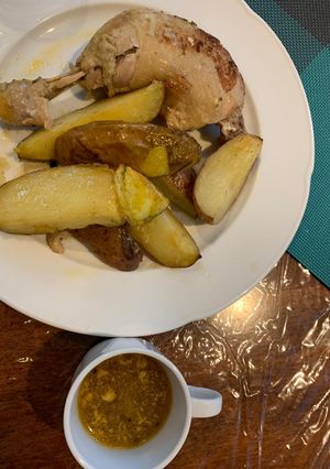 Una foto de Pollo al coñac