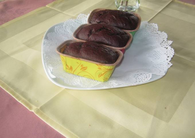 Chocolate beetroot muffins