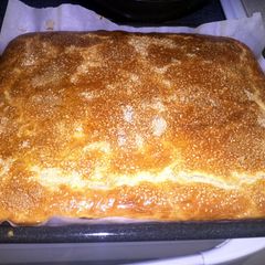 A picture of quick yellow cake.