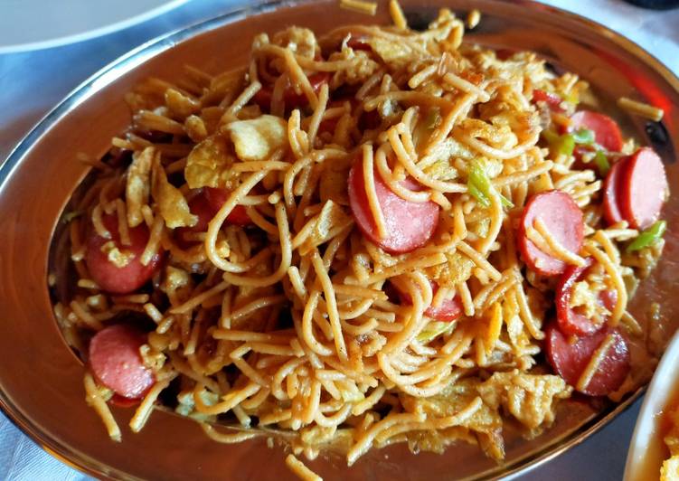 Cara Gampang Membuat Spaghetty Goreng Sosis yang Bisa Manjain Lidah