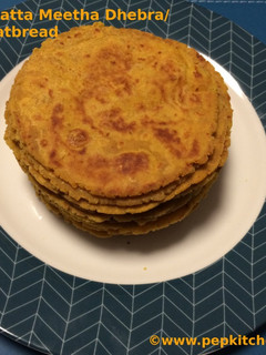 A picture of Jowar Na Khatta Meetha Dhebra/ Sorghum Flatbread.